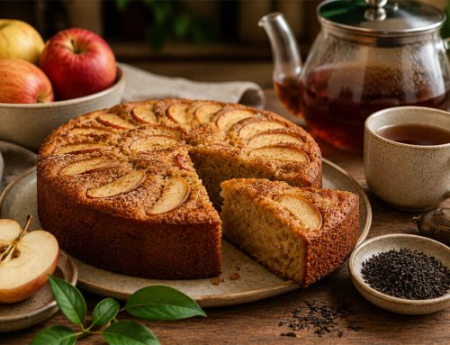 Bolo de maçã com chá preto: receita com infusão incorporada na massa