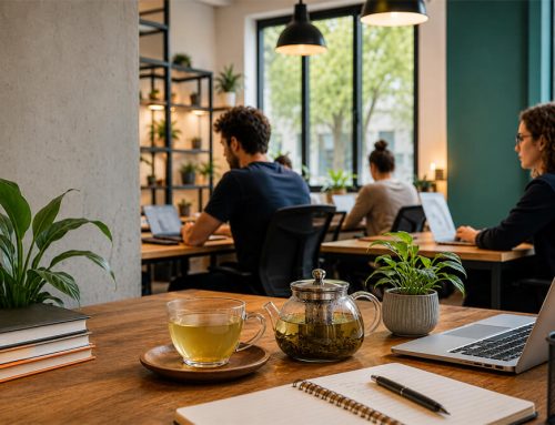 Chá em ambientes criativos: como coworkings e estúdios valorizam a xícara no fluxo de trabalho