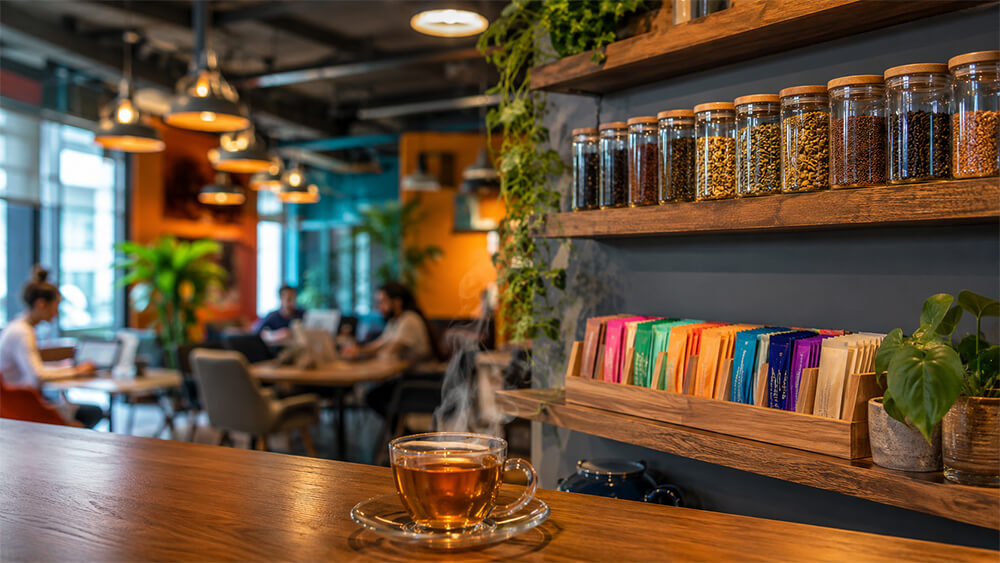 Estação de chá em coworking: o diferencial de cuidado que está atraindo profissionais para os melhores espaços